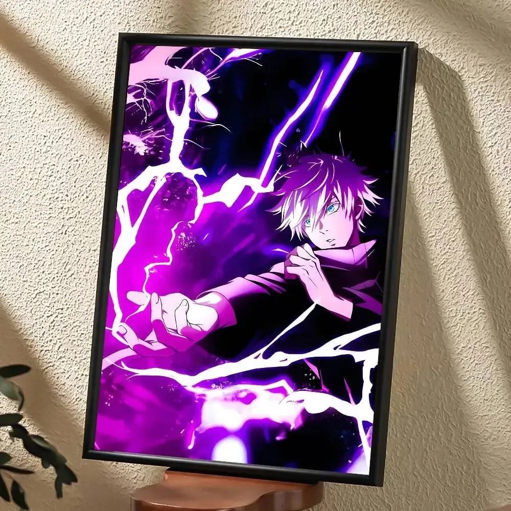 Peinture au Numéro — Yuji Itadori et Sukuna, visage partagé rouge et blanc (Jujutsu Kaisen)