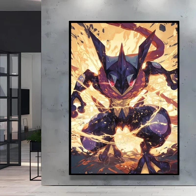 Peinture au Numéro — Amphinobi enflammé (Pokémon)