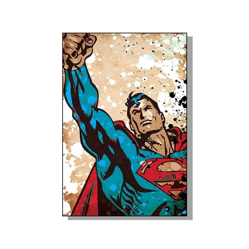 Peinture au Numéro — Batman debout, style pop-art éclaboussé (DC)