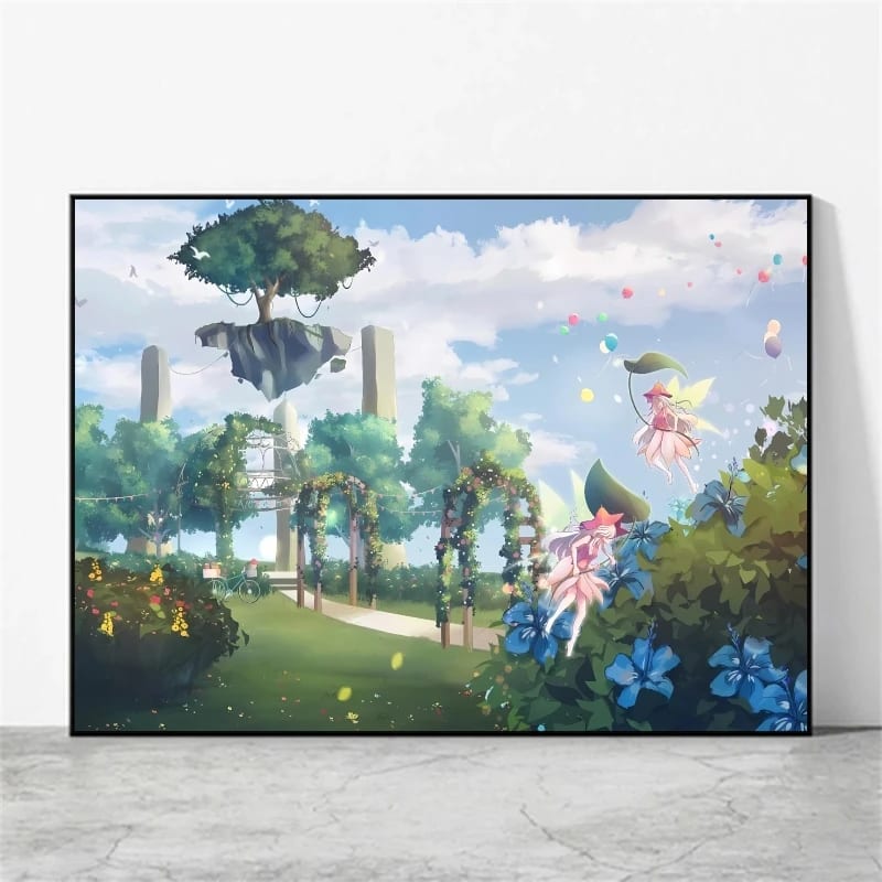 Peinture au Numéro — Jardin féerique volant (Pokémon)