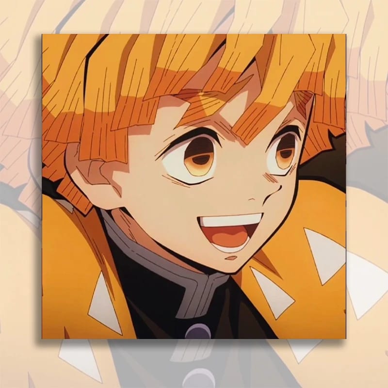 Peinture au Numéro — Zenitsu souriant portrait (Demon Slayer)