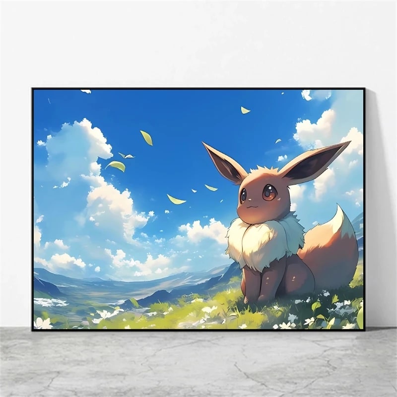 Peinture au Numéro — Évoli dans les collines (Pokémon)