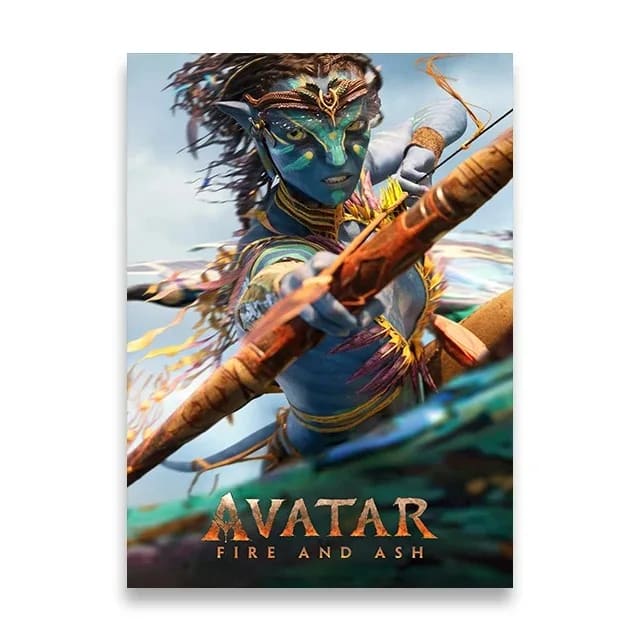 Peinture au Numéro — Guerrière Na'vi à l'arc en plein tir (Avatar : Fire and Ash)