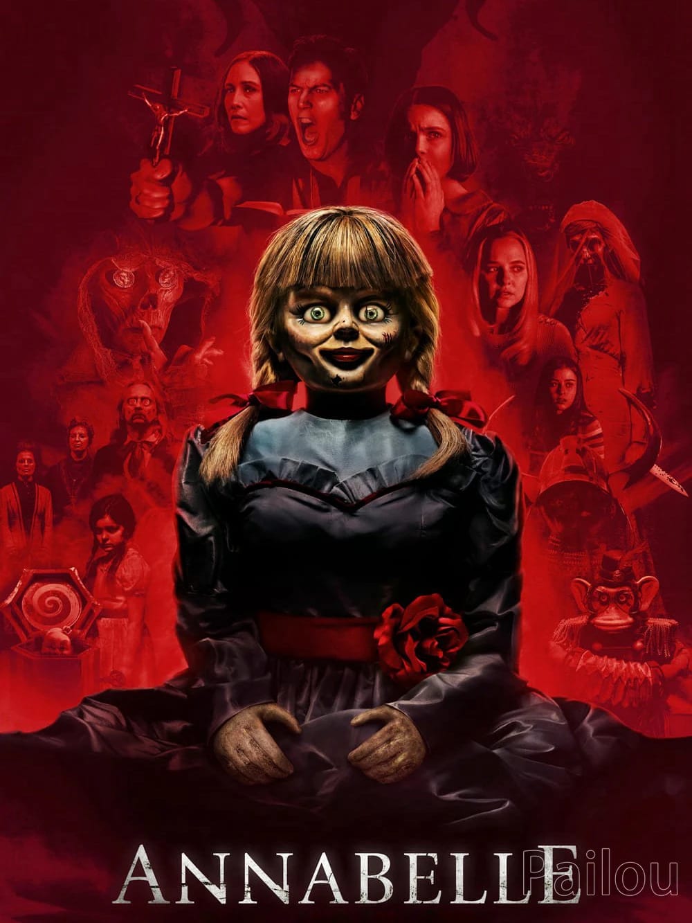 Peinture au Numéro — Affiche du film Annabelle sur fond rouge (Annabelle)