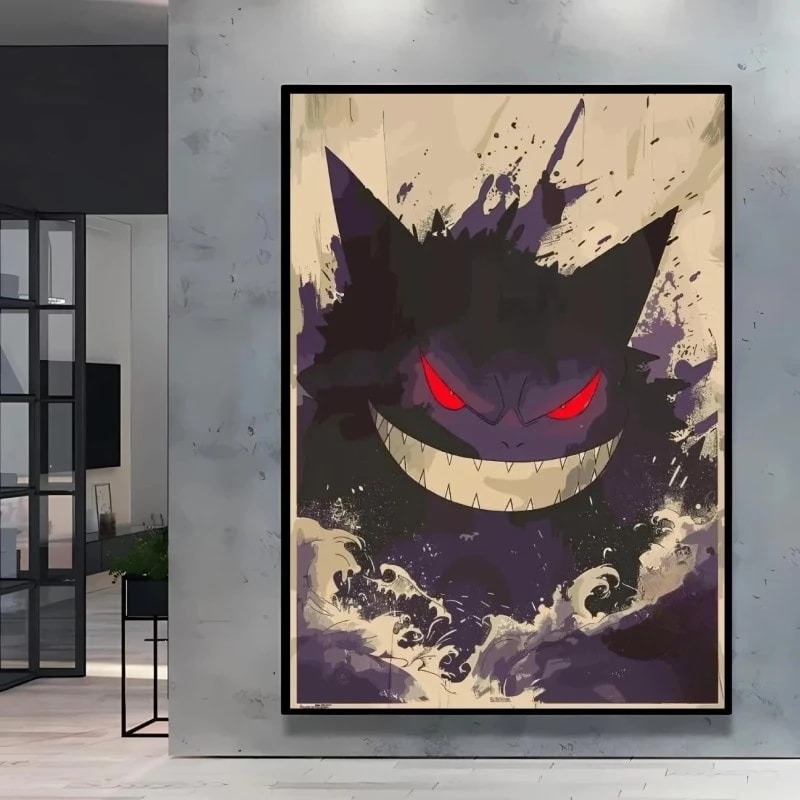 Peinture au Numéro — Ectoplasma aux yeux rouges (Pokémon)