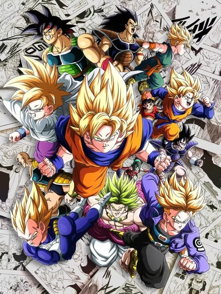Peinture au Numéro — Groupe Dragon Ball et boule de cristal manga (Dragon Ball)