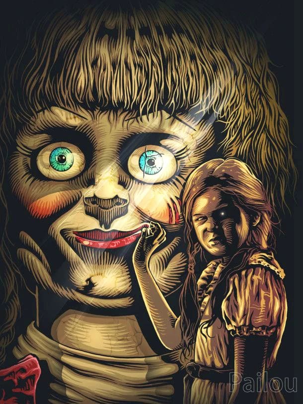 Peinture au Numéro — Poupée Annabelle et fillette possédée (Annabelle / The Conjuring)
