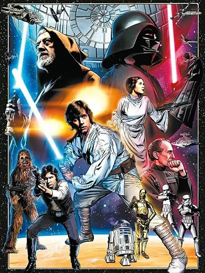 Peinture au Numéro — Fresque illustrée de la trilogie originale (Star Wars)