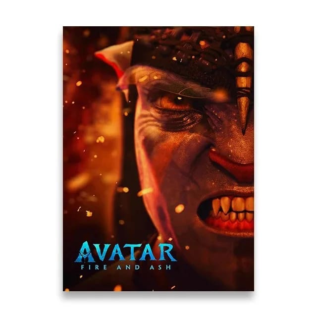 Peinture au Numéro — Na'vi guerrier au masque de feu, gros plan (Avatar : Fire and Ash)