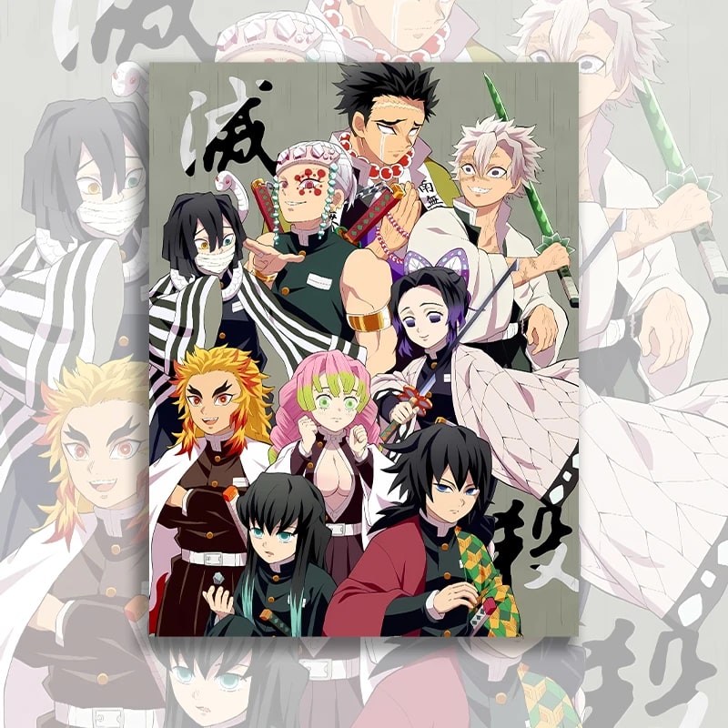 Peinture au Numéro — Groupe des piliers Hashira (Demon Slayer)