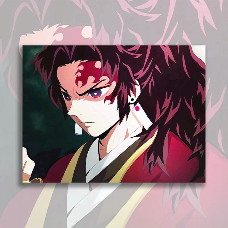 Peinture au Numéro — Yoriichi Tsugikuni portrait (Demon Slayer)