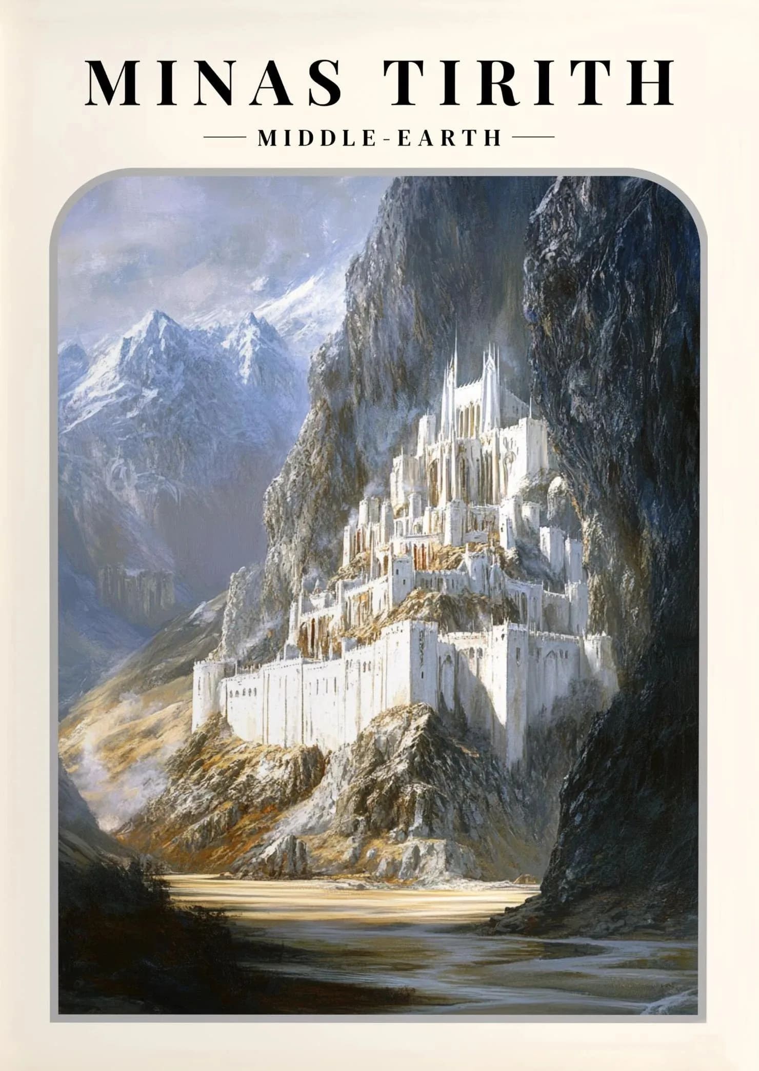 Peinture au Numéro — Minas Tirith, cité blanche de la Terre du Milieu (Le Seigneur des Anneaux)