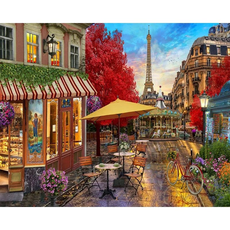 Peinture au numéros - Cafe de Paris