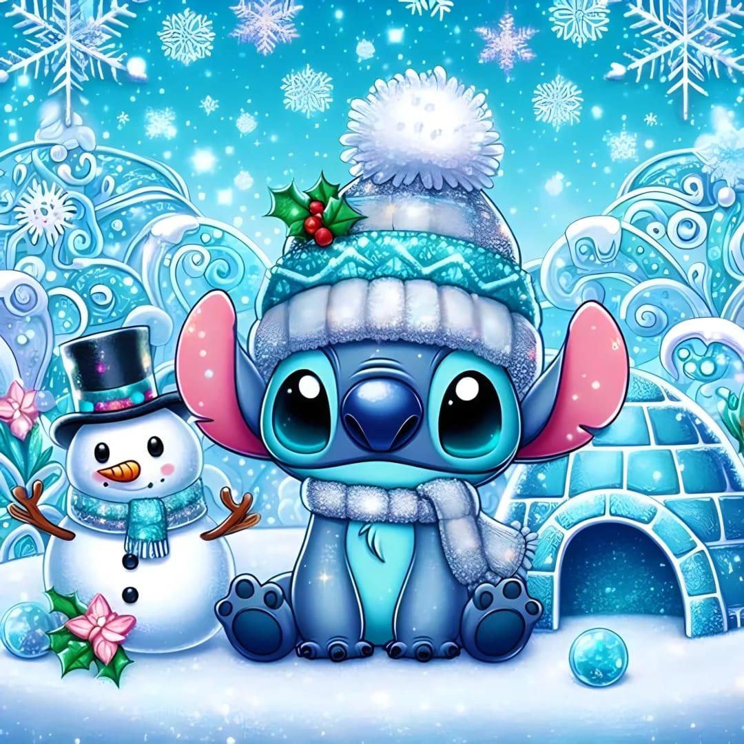 Peinture au numéro - Disney - Stitch en hiver