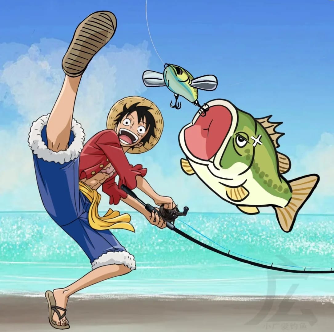Peinture au numéro - One Piece - Luffy le pêcheur