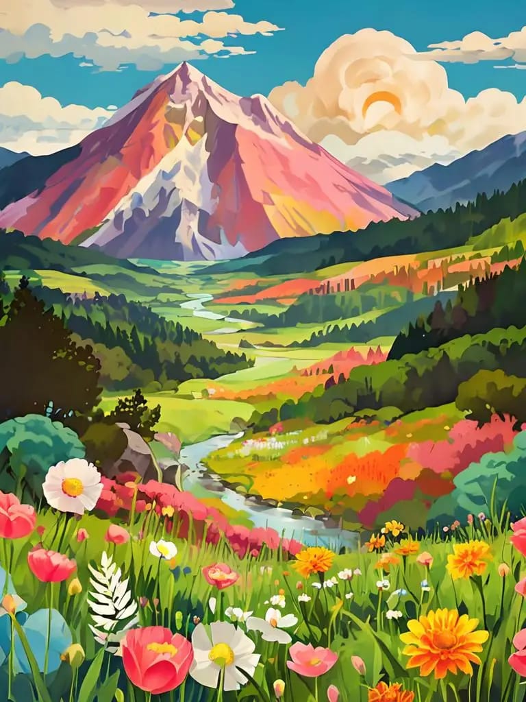 Kit de peinture au numéro — bouquet de fleurs