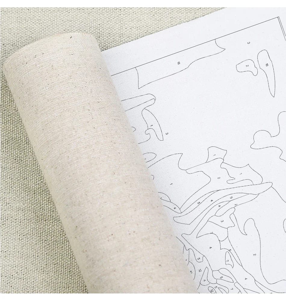 peinture au numéro, toile pré-numéroté