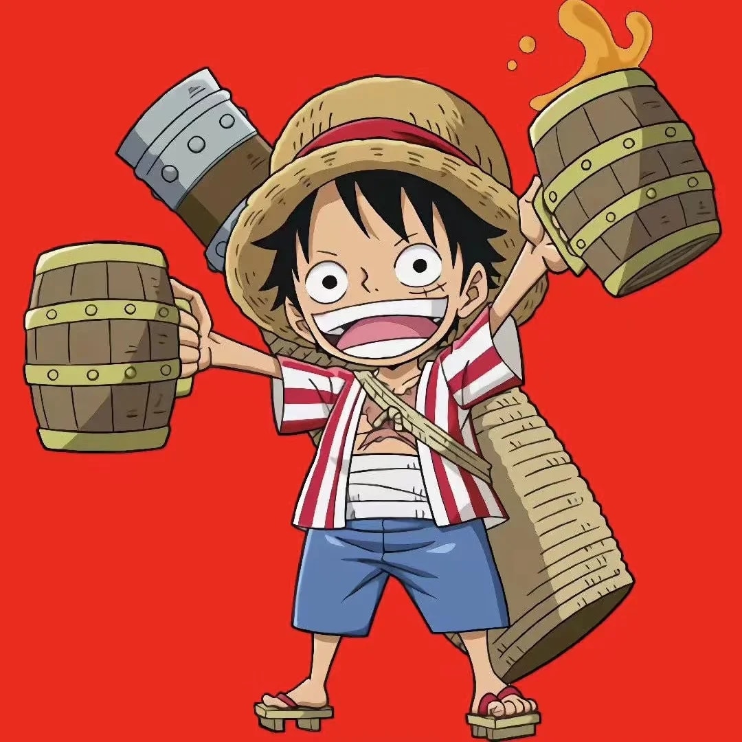 Peinture au numéro - One Piece – Luffy qui fait la fête