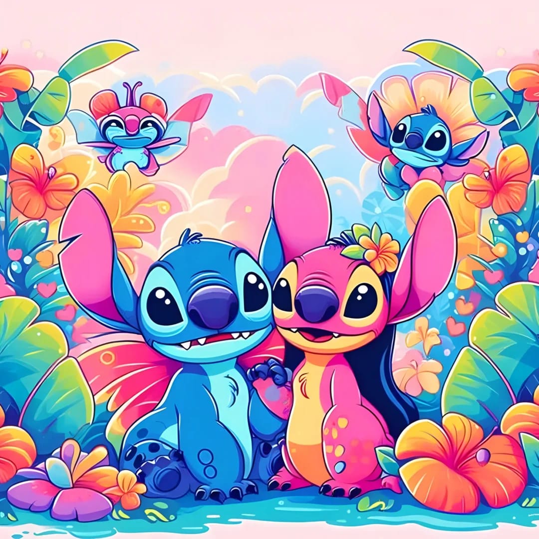 Peinture au numéro – Disney – Stitch et son amoureuse