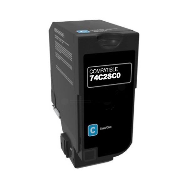 74C2SC0 - toner compatible Lexmark - cyan