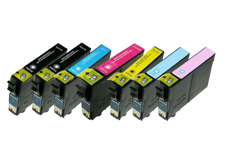 C13T08074011 / T0807 - cartouches compatible Epson - multipack 6 couleurs : noire, cyan, magenta, jaune