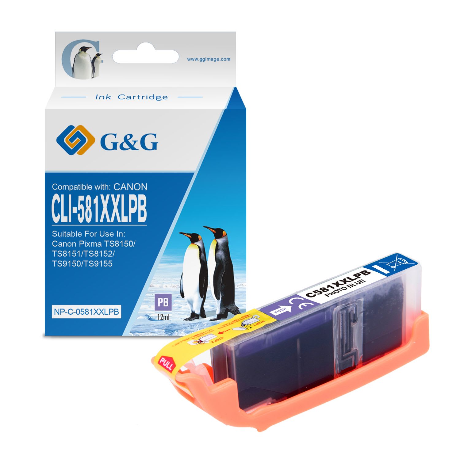 1999C001 / CLI-581 PBXXL - cartouche qualité premium compatible Canon - bleue