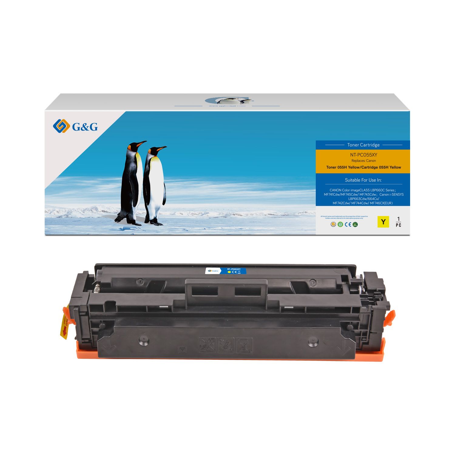 3017C004 / 055 H - toner qualité premium compatible Canon - jaune