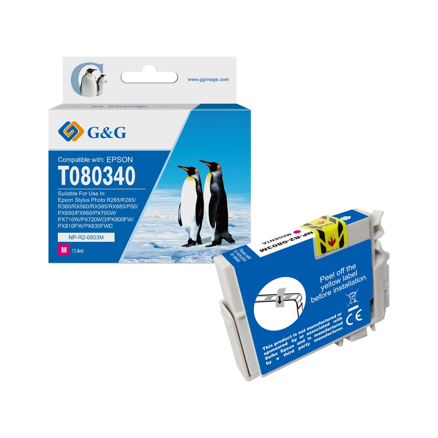 C13T08034011 / T0803 - cartouche qualité premium compatible Epson - magenta