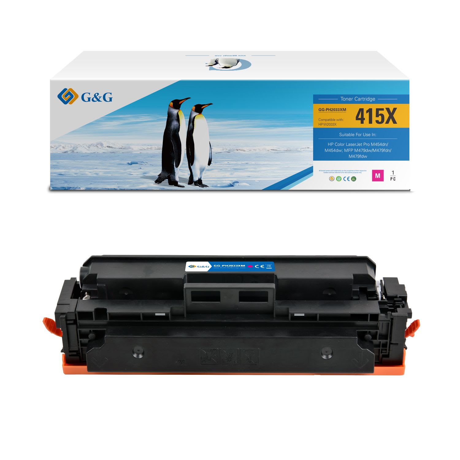 W2033X / 415X - toner qualité premium compatible HP - magenta