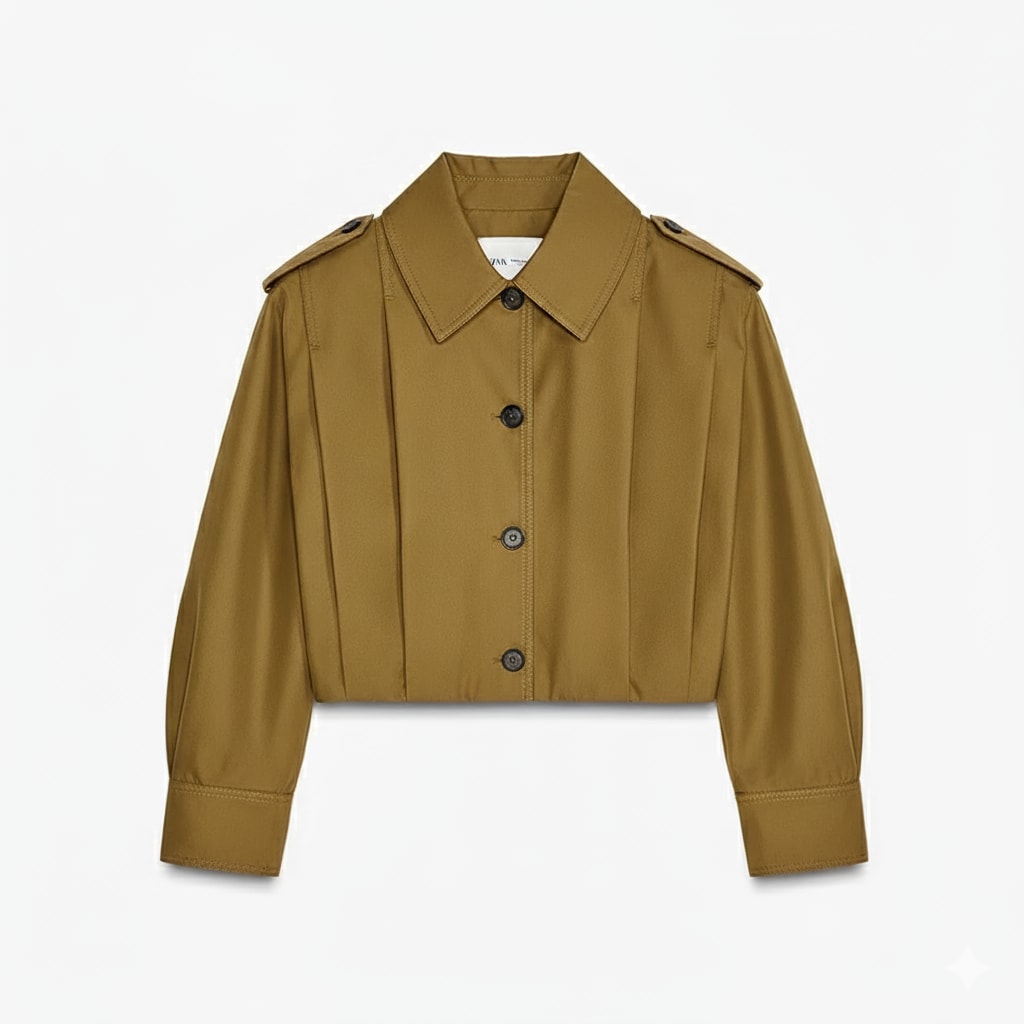 Veste courte marron chic — vue 3