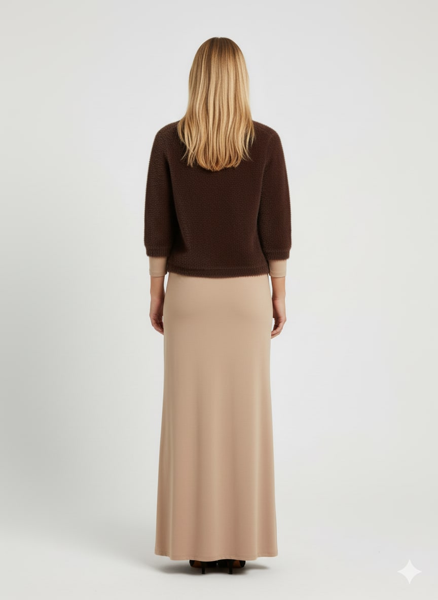 Cardigan marron — vue 2