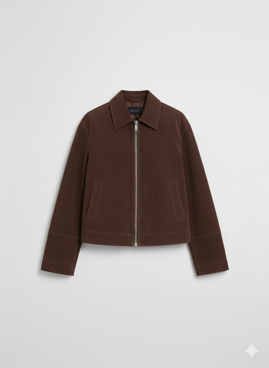 Manteaux en daim marron foncé — vue 4