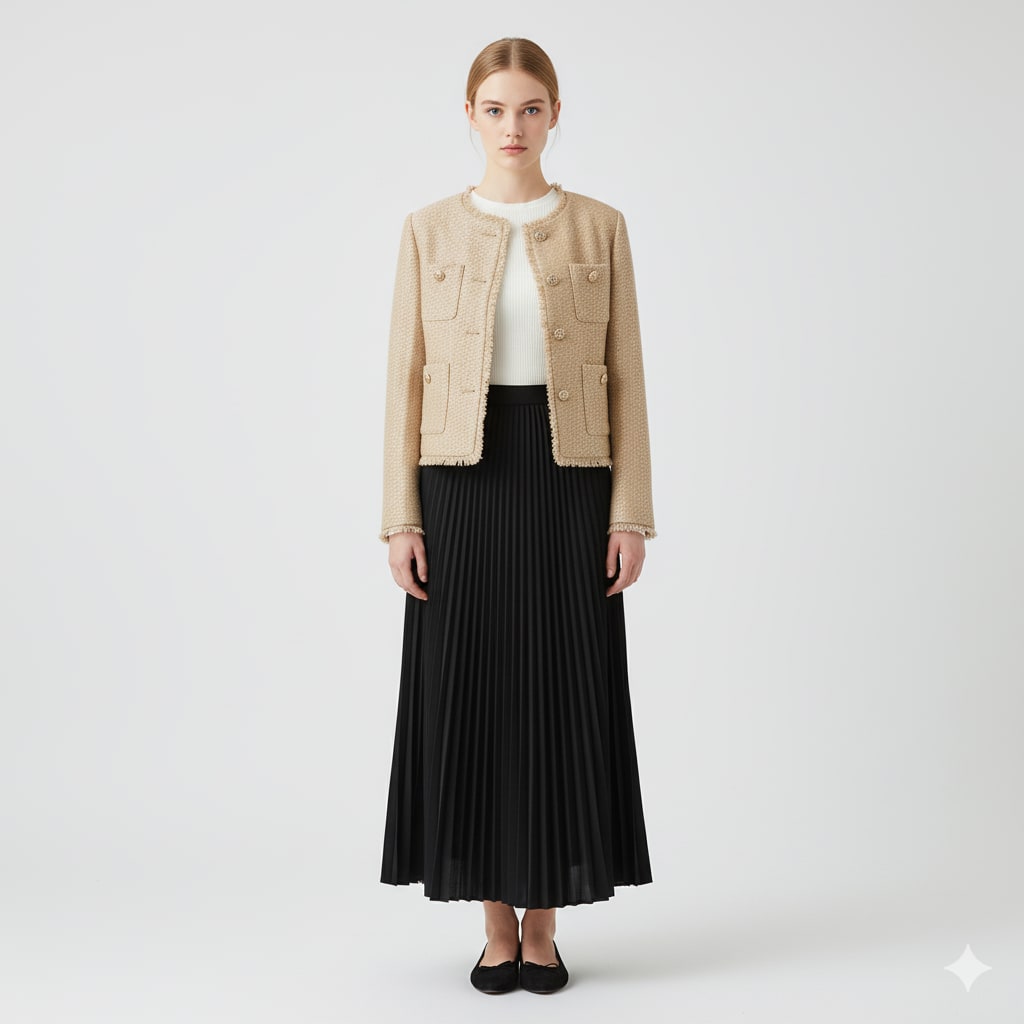Veste courte en tweed — vue 1