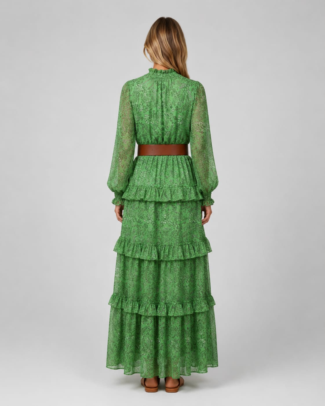 Robe longue à volant Tsniout