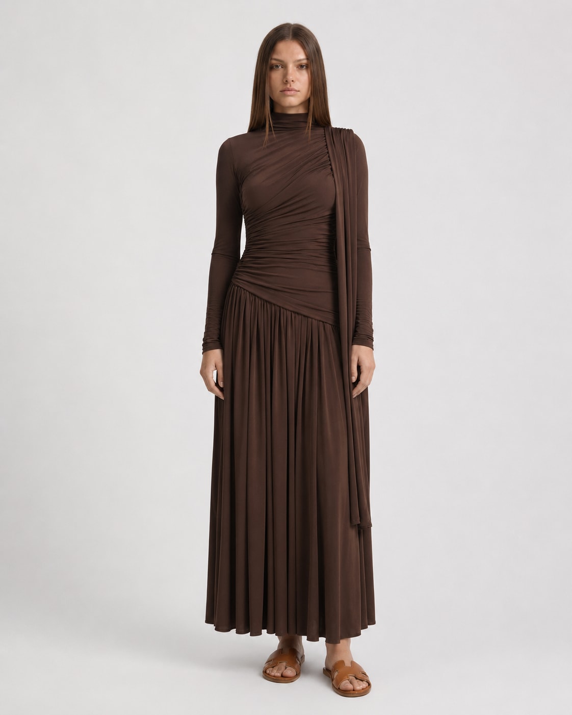 Robe Longue Drapée Tsniout