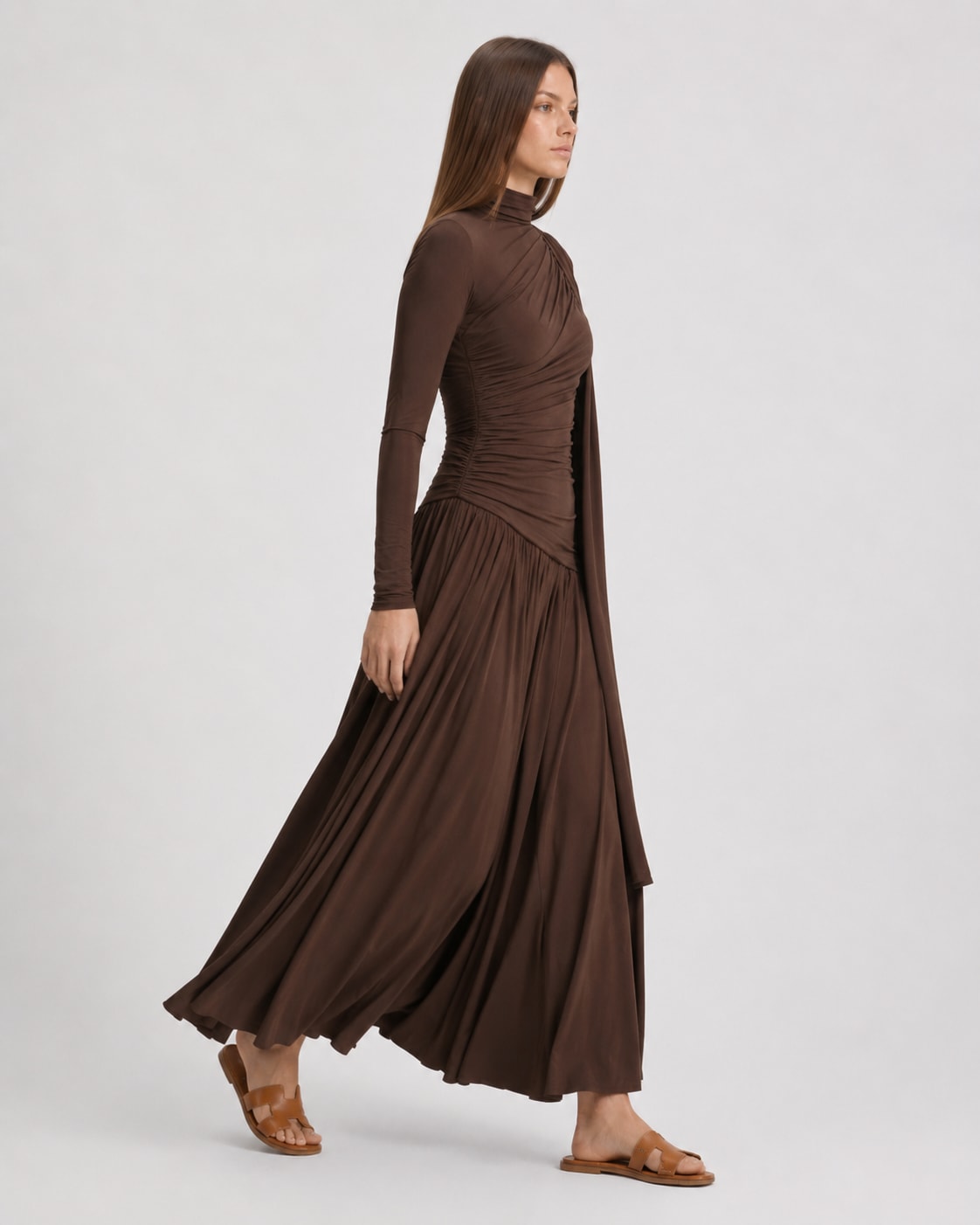 Robe Longue Drapée Tsniout