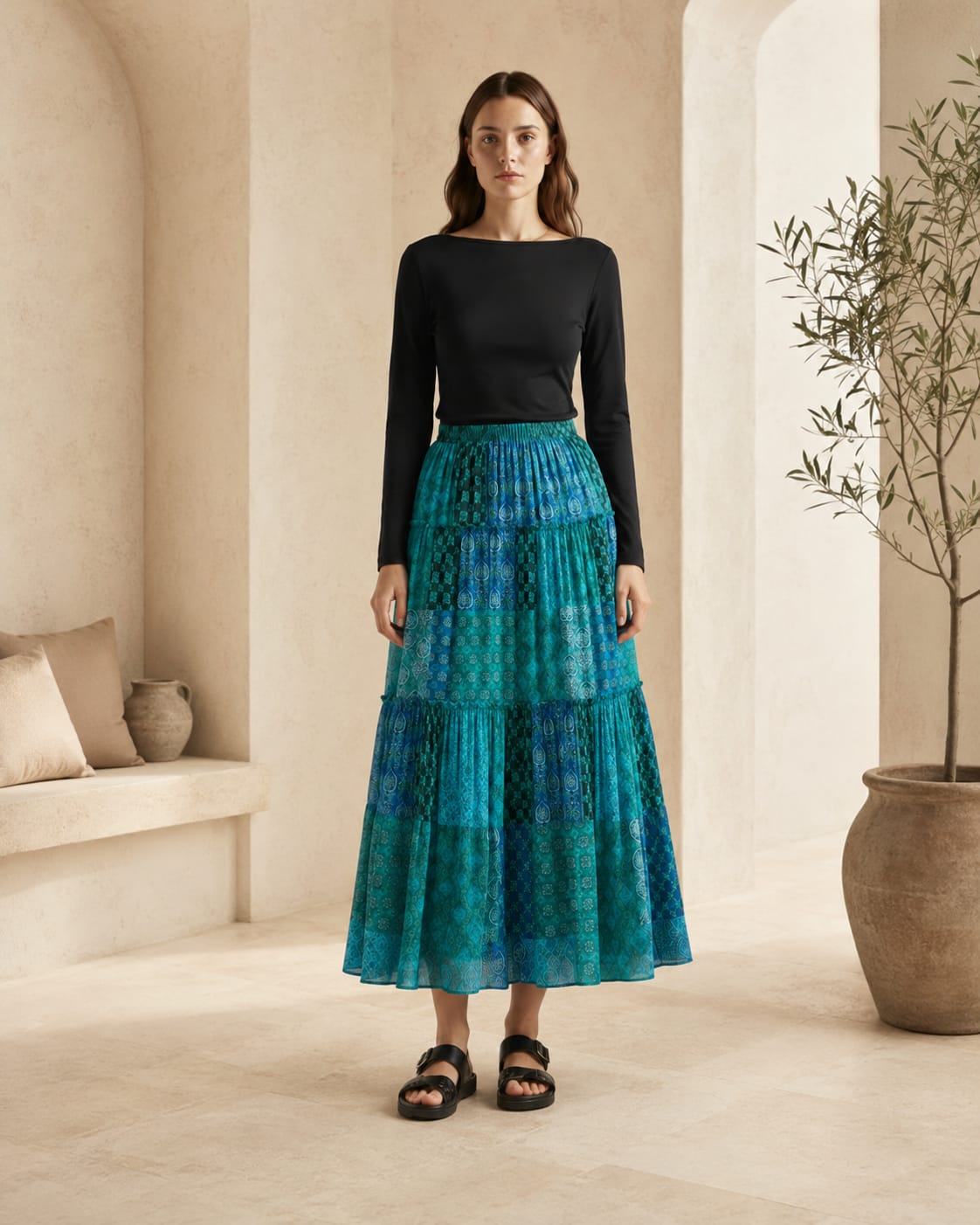 Jupe d'été style bohème Tsniout