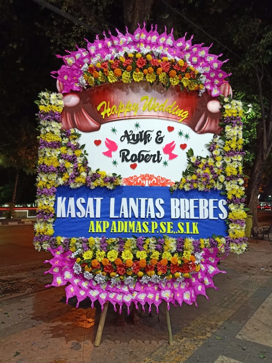 Bunga Papan Happy Wedding Semarang