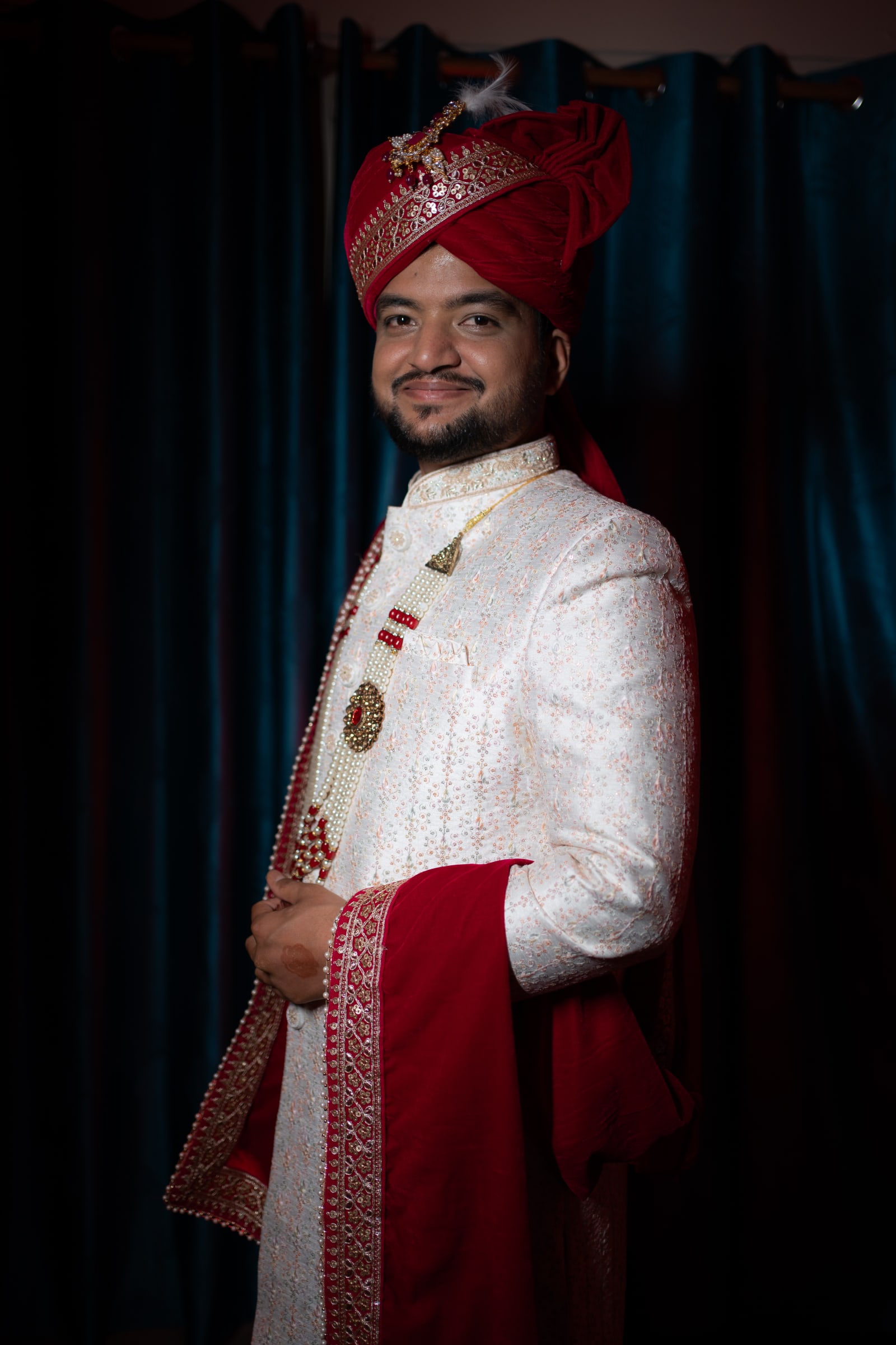 Romantic couple embrace