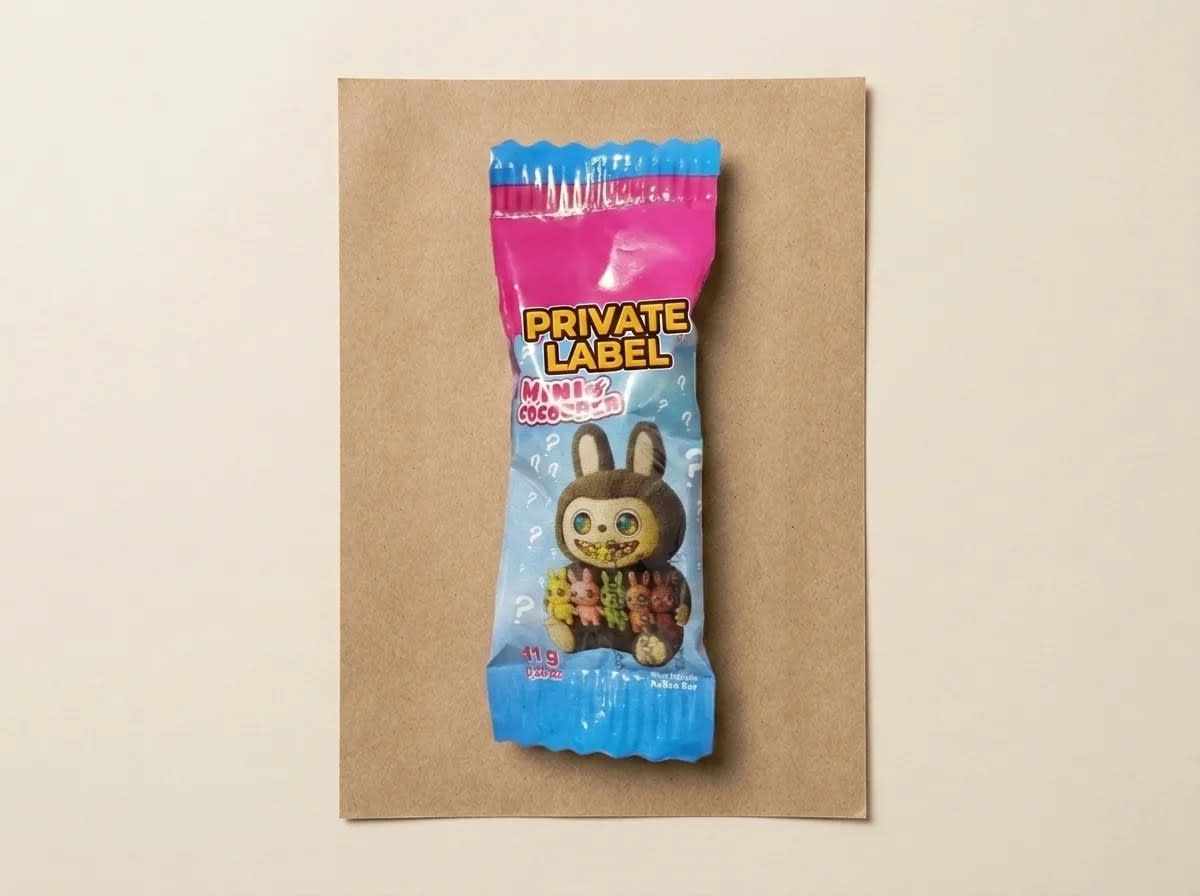 Rabbit figure chocolate with popping candy