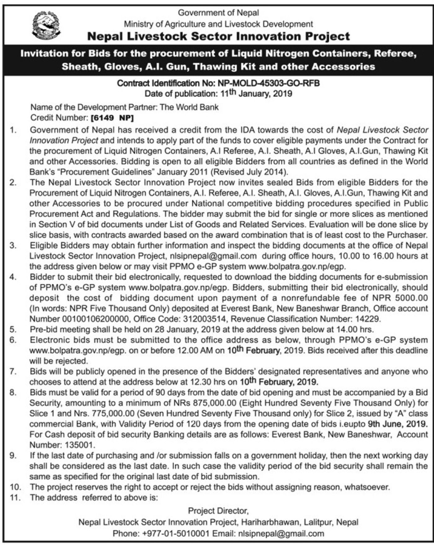 Bids and Tenders Nepal - Invitation For Bids - Procurement 