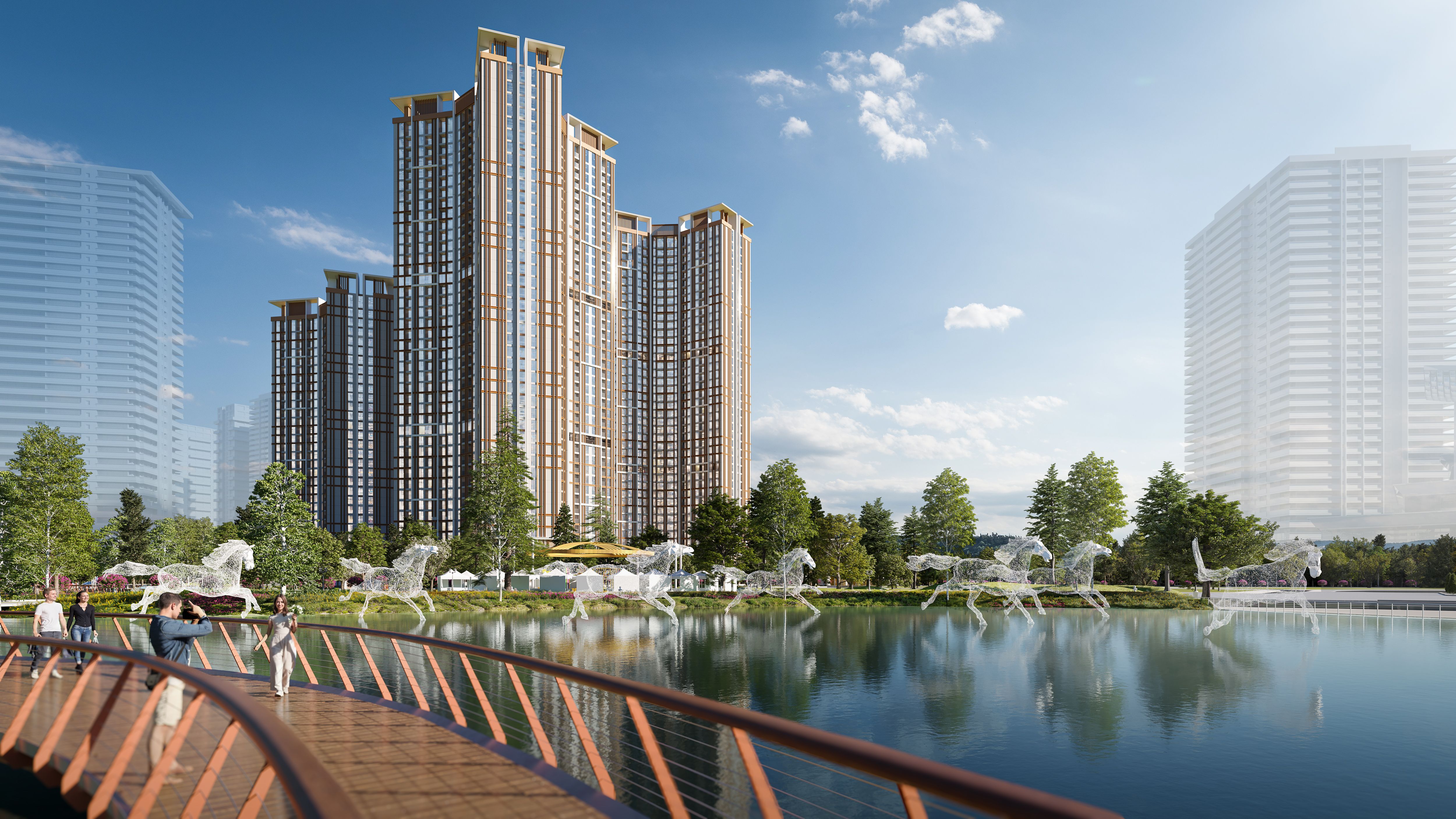 Royal Central Park долбоорунун The Essence фазасындагы 5 турак үй башнясы — 29 кабаттуу 2 башня жана 42 кабаттуу 3 башня