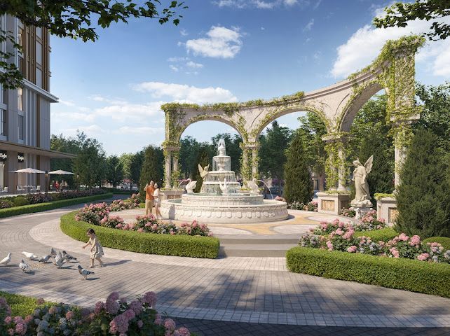 Греческий парк в жилом комплексе The Essence – Royal Central Park.