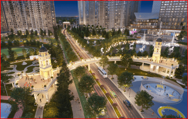 Иллюстрация: Royal Central Park жарык көпүрөсү — архитектуралык доминанта