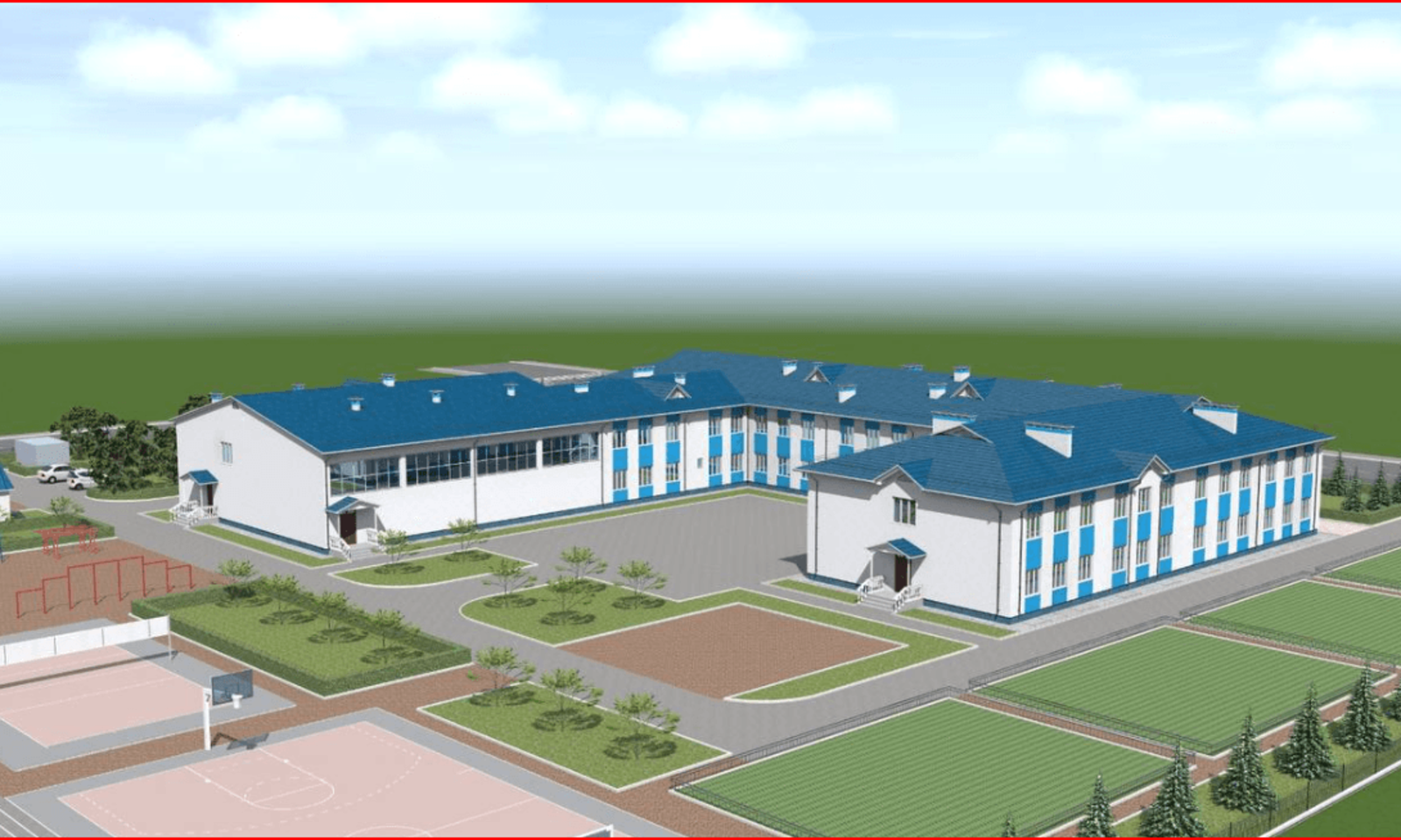 Сарууда 500 орундуу мектептин курулушу аяктоо алдында