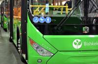 Бишкекте автобуста жүргүнчү айдоочуга стакан ыргытты