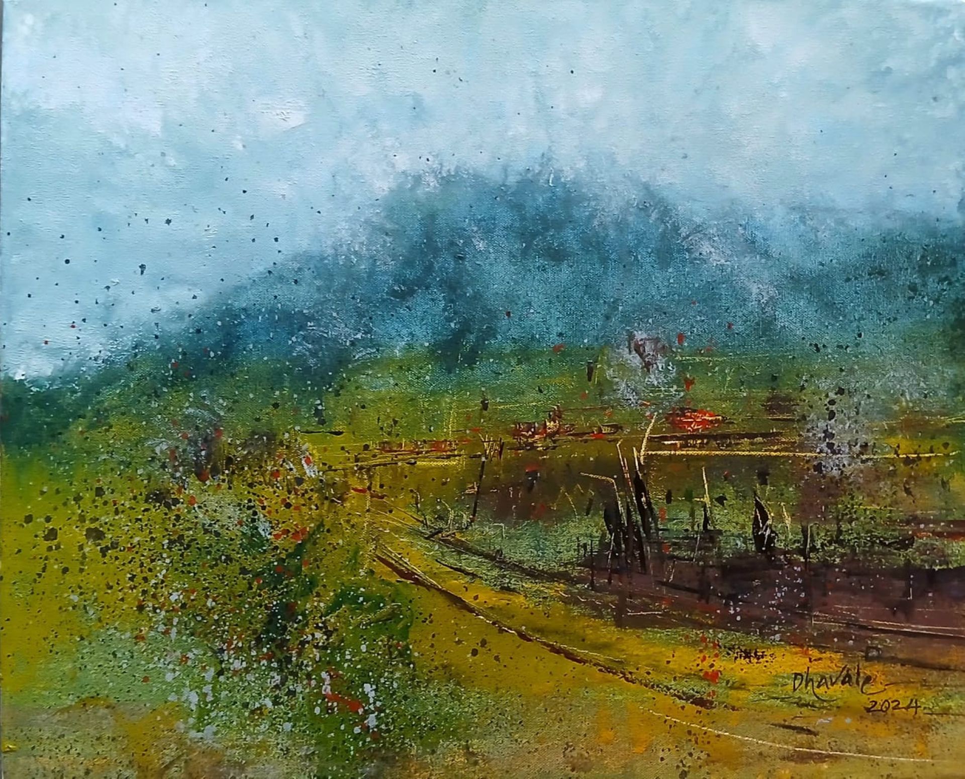 Buy Nisarg 2025 by Dnyaneshwar dhavale Painting Acrylic On Canvas