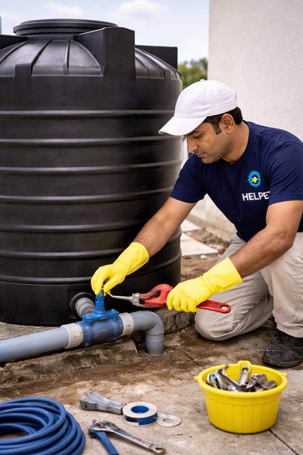 Overhead Water Tank installation