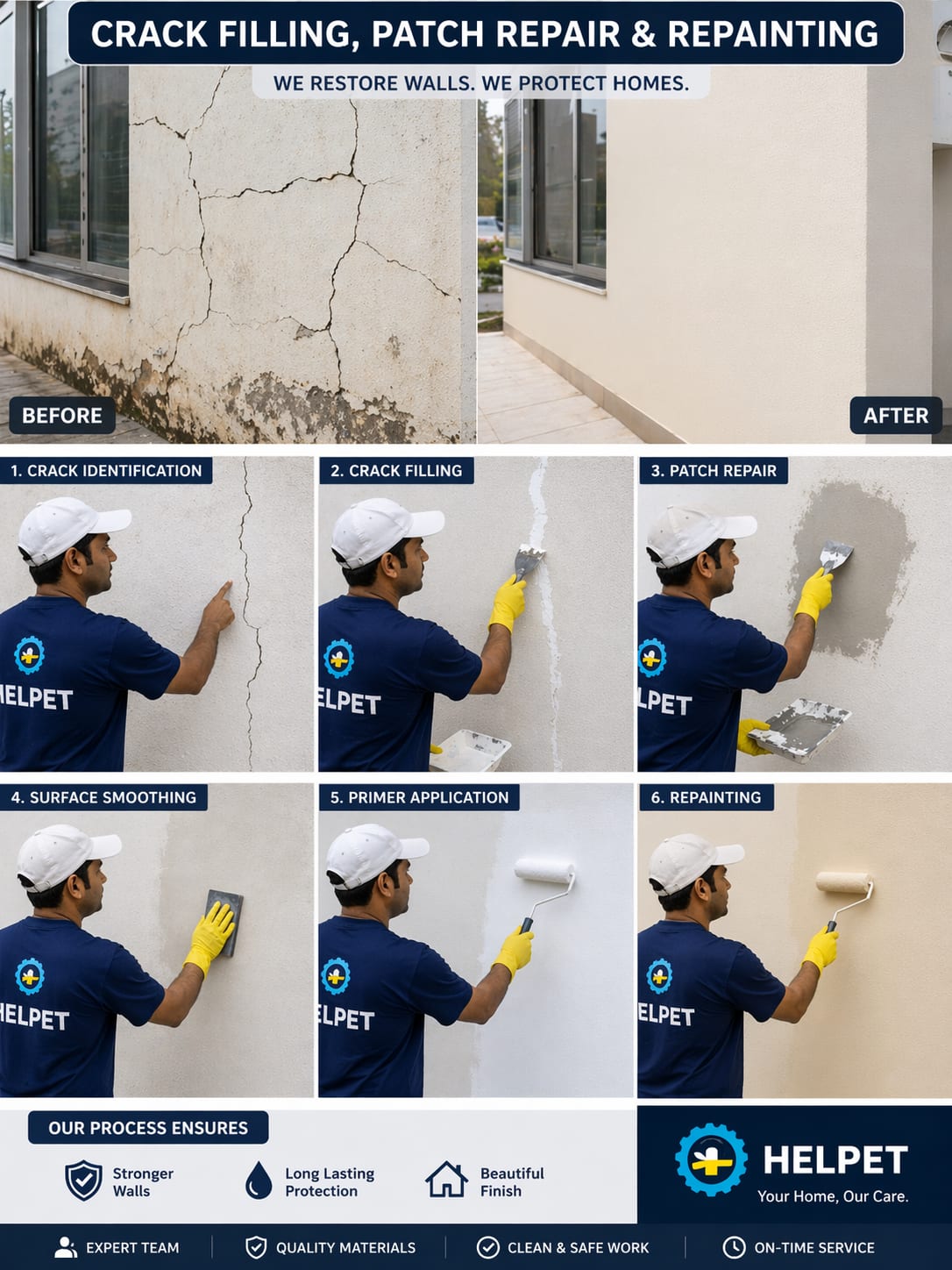 Crack Filling & Wall Repair