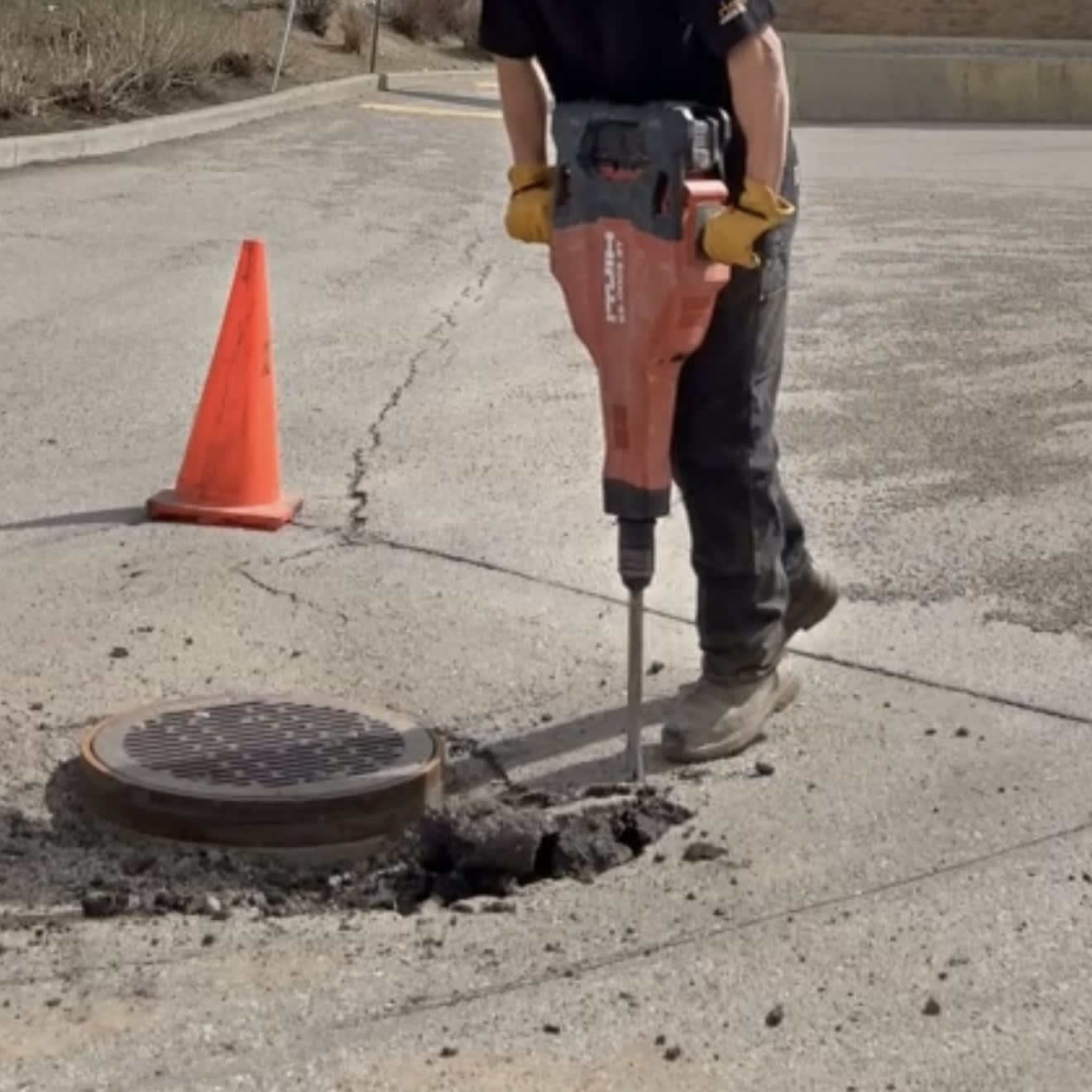 Jackhammer removal — asphalt repair Calgary